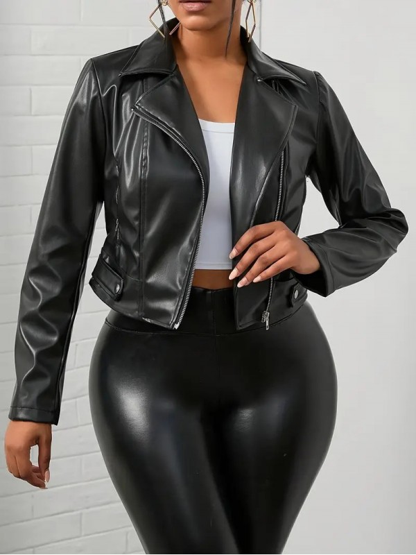 Siyah Suni Deri Ceket&hellip;