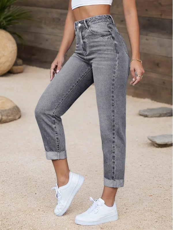 Yüksek Bel Esnek Koyu Mavi Skinny Jean&hellip;