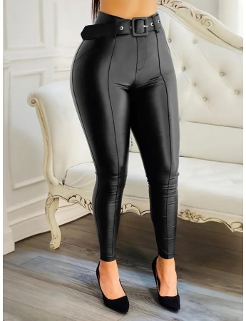 Kadın Yüksek Belli İnce Kesim Kemerli Pantolon&hellip;