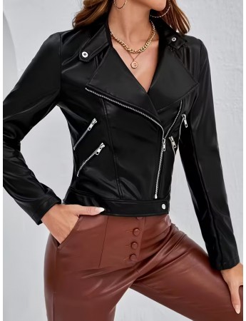 Suni Deri Ceket Siyah