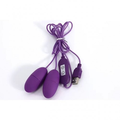 Mor Kablolu İkili Egg Vibratör USB Girişli&hellip;