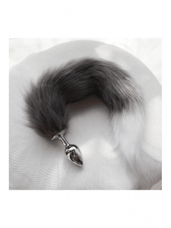 TİLKİ KUYRUĞU ANAL PLUG GRİ BEYAZ&hellip;