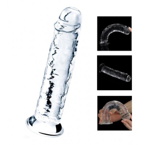 9 CM ŞEFFAF DİLDO TESTİSSİZ&hellip;