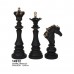 Satranç Takımı Altın Siyah 12x39 cm 3 lü