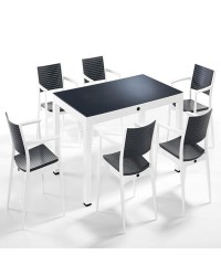 Novussi Seginus Set Beyaz-Antrasit 6 Lı