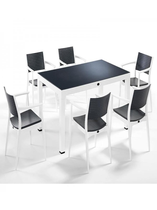 Novussi Seginus Set Beyaz-Antrasit 6 Lı… Novussi Seginus Set Beyaz-Antrasit 6 Lı…