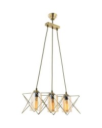 Beliz 3 lü Eskitme Camlı Avize