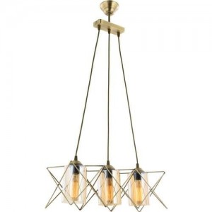 Beliz 3 lü Eskitme Camlı Avize