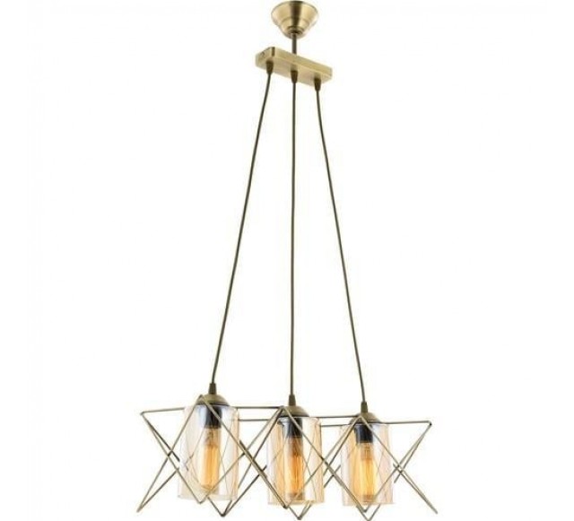 Beliz 3 lü Eskitme Camlı Avize Beliz 3 lü Eskitme Camlı Avize