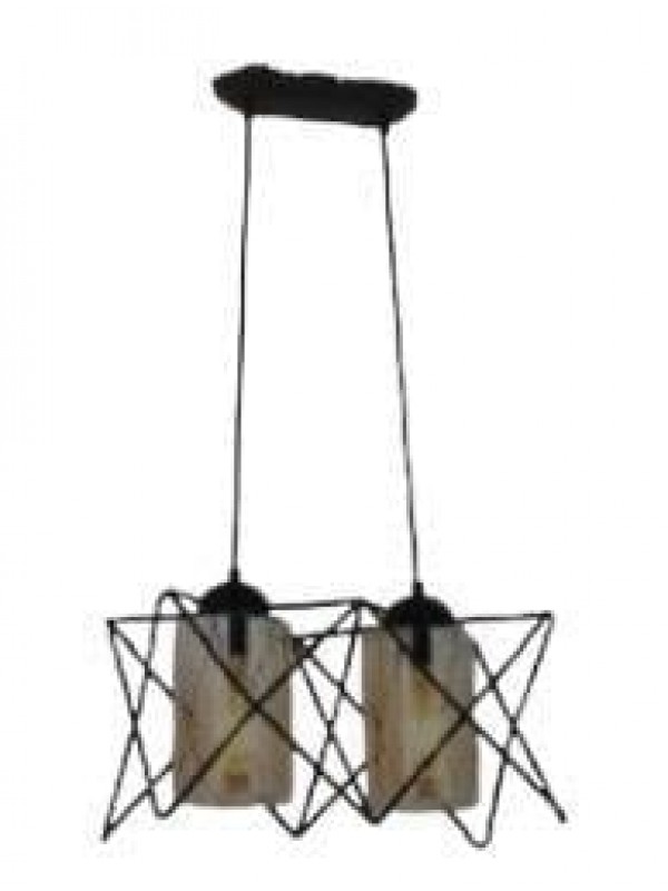 Beliz 2 li Siyah Camlı Avize… Beliz 2 li Siyah Camlı Avize…